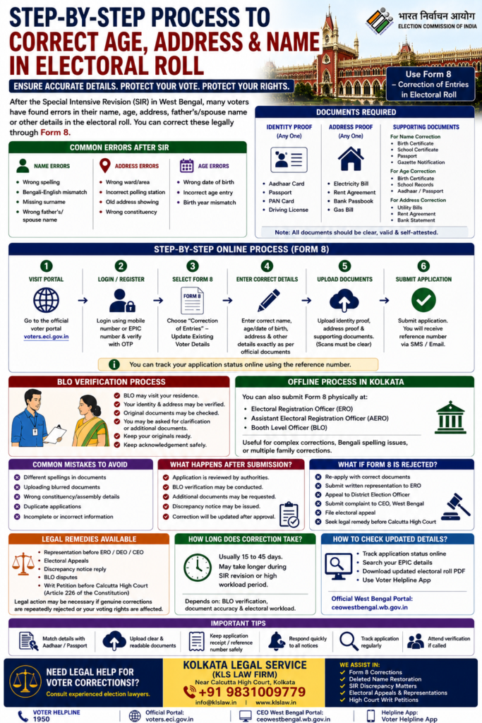 Step-by-Step Process to Correct Age, Address & Name in Electoral Roll Step-by-Step Process to Correct Age, Address & Name in Electoral Roll