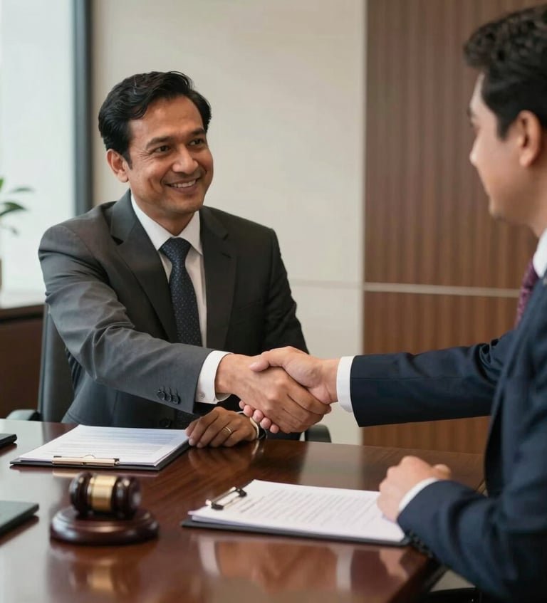 Business executives meeting with a Kolkata legal advisor