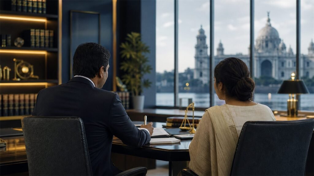 Lawyer and client in a professional Kolkata legal consultation